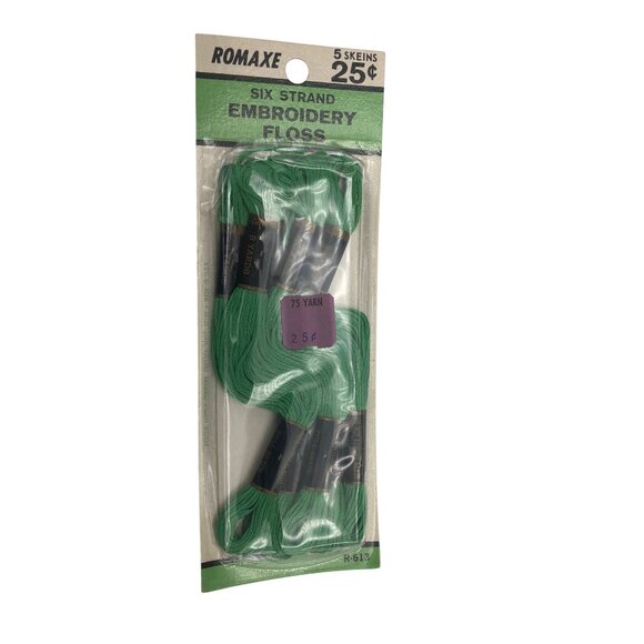 Romaxe Six Strand Embroidery Floss 5 Skeins Red/Yellow/Green Cotton Thread Craft - Picture 3 of 7
